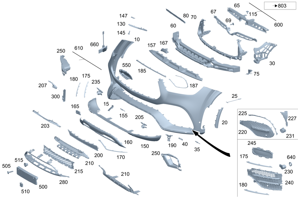 167-885-85-08 - Stiffener 2020-2025 Mercedes-Benz | Mercedes