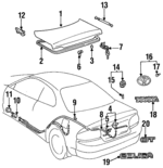 9046705013 - : Emblem Retainer for Toyota Image