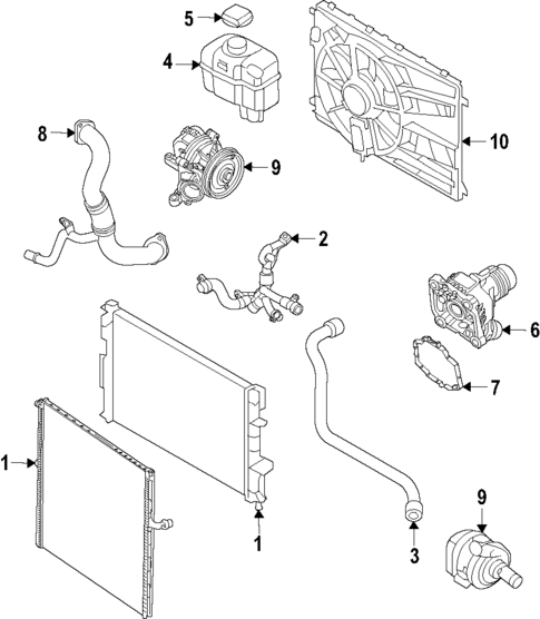 Radiator & Components for 2022 Volvo XC60 #4
