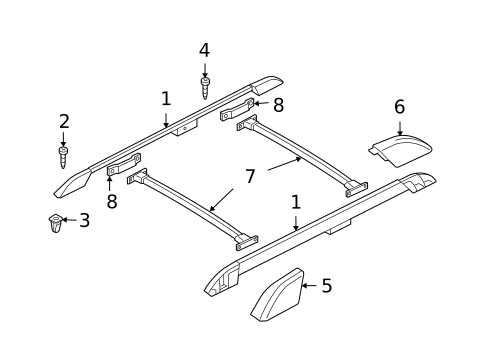 Luggage Carrier for 2007 Ford Expedition #0