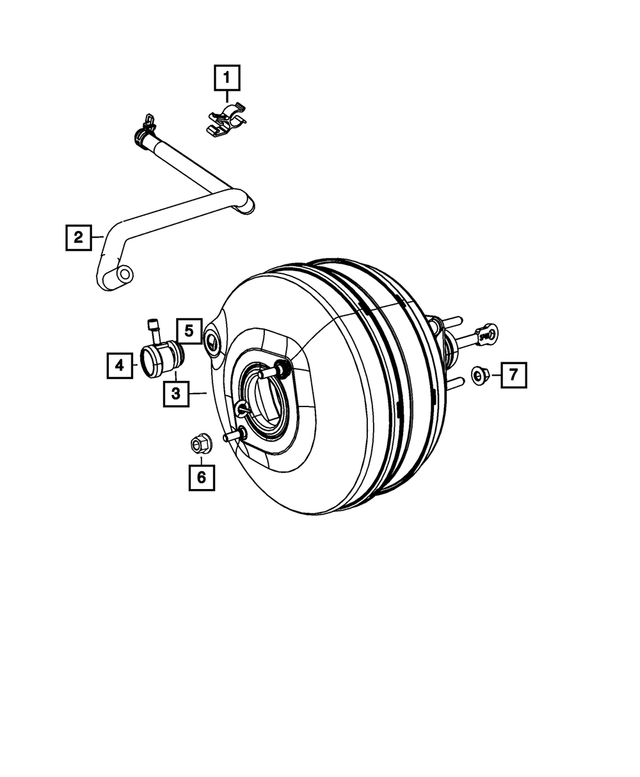 55398761AI - Brakes: Brake Booster Vacuum Hose for Mopar Image