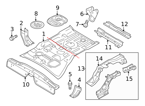 Rear Floor & Rails for 2025 Mitsubishi Outlander Sport #0