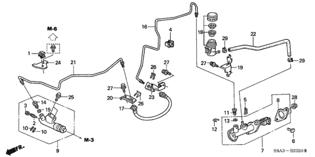 Clutch Master Cylinder for 2003 Honda CR-V #0