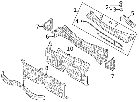 Cowl for 2012 Hyundai Genesis #0