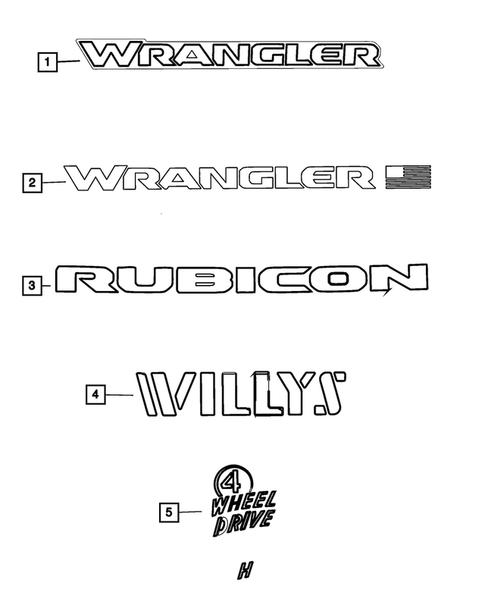 Decals and Tape strips for 2024 Jeep Wrangler #0