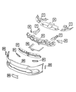 68139710AB - Frame, Bumper, and Fascia: Splash Shield, Right for Mopar Image