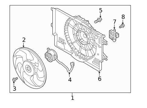 Cooling Fan for 2018 Hyundai Ioniq #0