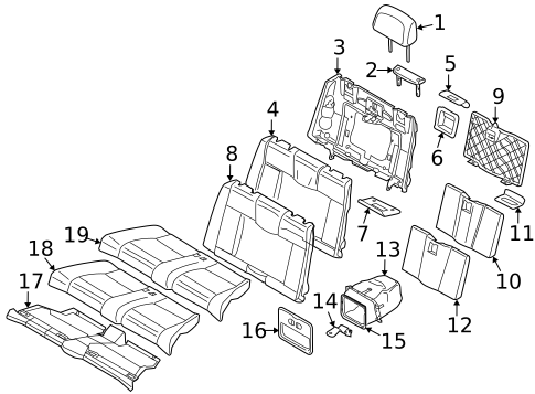 Rear Seat Components for 2011 BMW 128i #1