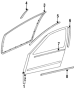 802820E700 - : Window Molding for Nissan: Altima Image