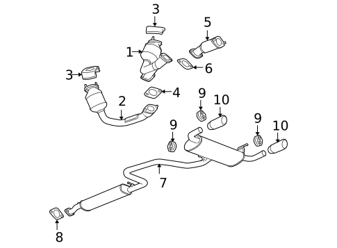 Exhaust Components for 2006 Pontiac G6 #0
