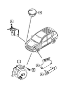 4692034AB - Electrical: Alarm Siren for Chrysler: Sebring | Dodge: Avenger, Caliber | Jeep: Compass, Grand Cherokee, Patriot Image