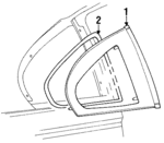 F4ZZ6329710A - Body: Quarter Glass for Ford Image