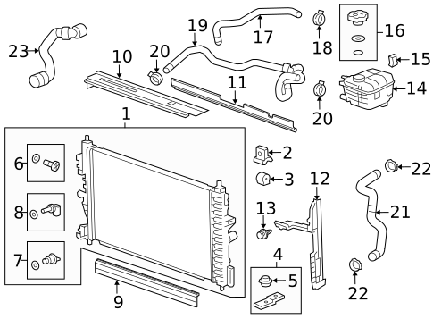 Radiator & Components for 2019 Chevrolet Silverado 1500 #43
