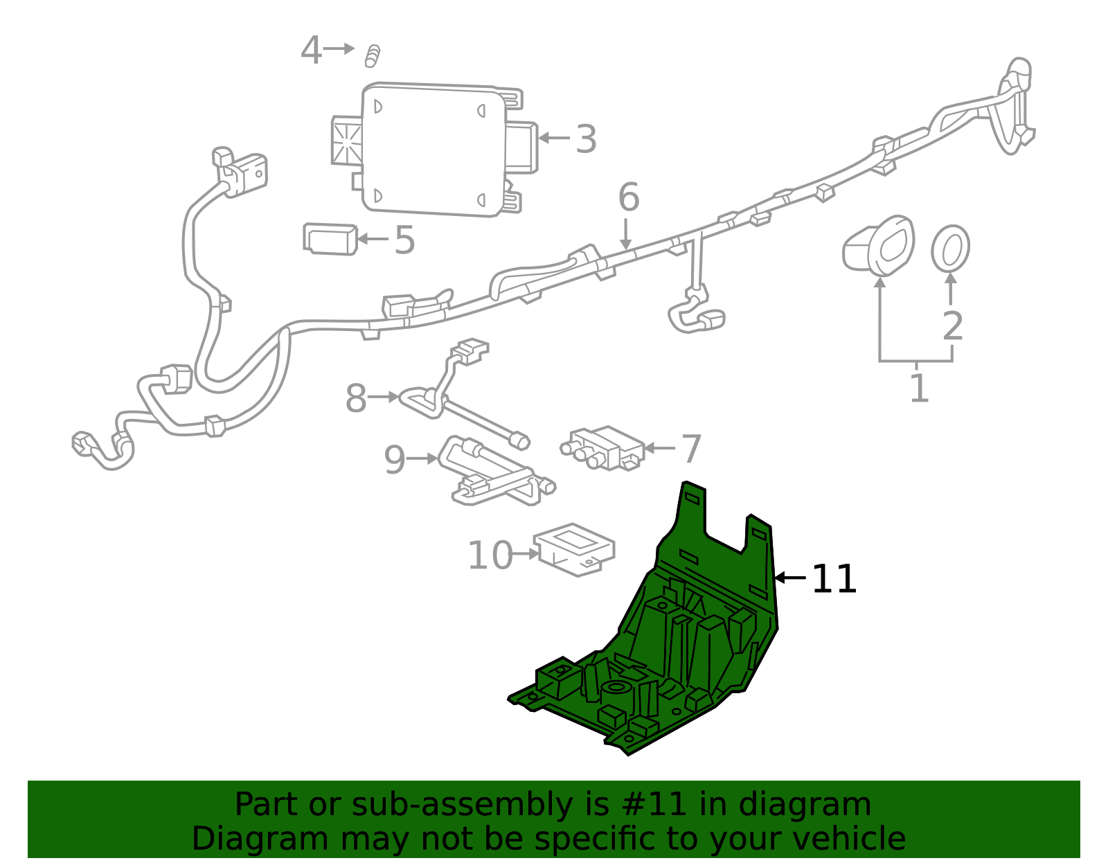 2019-2025 Chevrolet Blazer Rear Closure Hands-Free Module Bracket ...