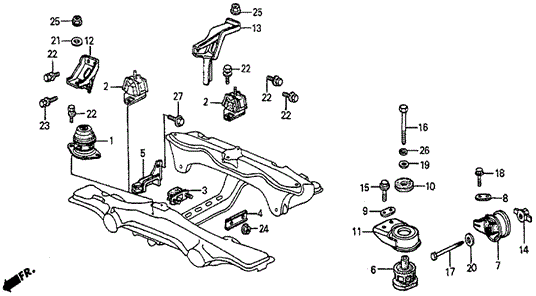 Engine Mount for 1986 Honda Prelude #0