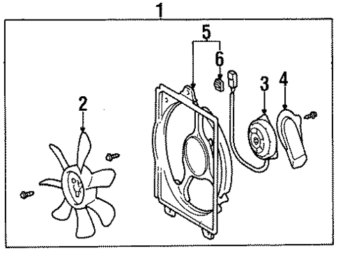 Condenser Fan for 1997 Toyota Tercel #0