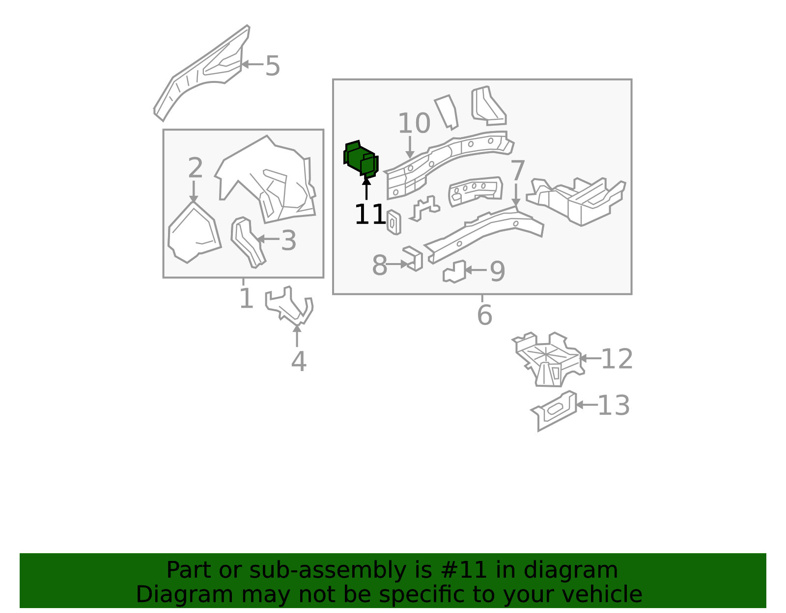 2009-2015 Honda Pilot Fender Extension Panel 04609-SZA-A00ZZ | OEM