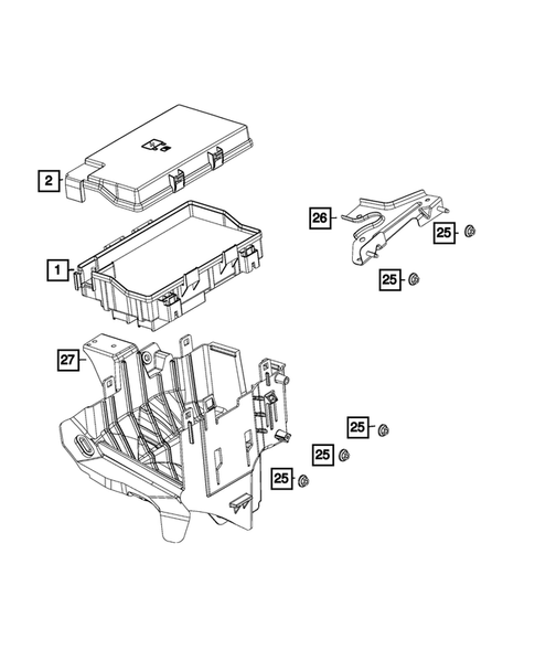 Power Distribution, Fuse Block, Junction Block, Relays and Fuses for 2021 Jeep Grand Cherokee #0