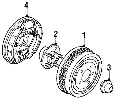 Rear Brakes for 1996 Mercury Sable #3