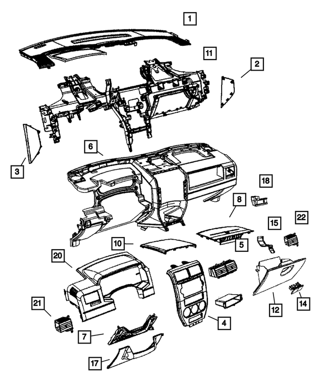 YF33DK7AD - Instrument Panel and Radios and Consoles: Instrument Panel Cover for Mopar Image
