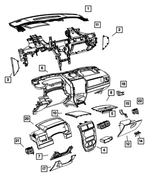 68002150AB - : Glove Box Door Latch Striker for Jeep: Compass, Patriot Image