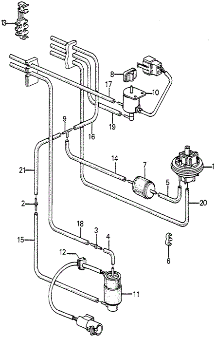 No. 2 Control Box Tubing (PGM-FI) for 1985 Honda Accord #0