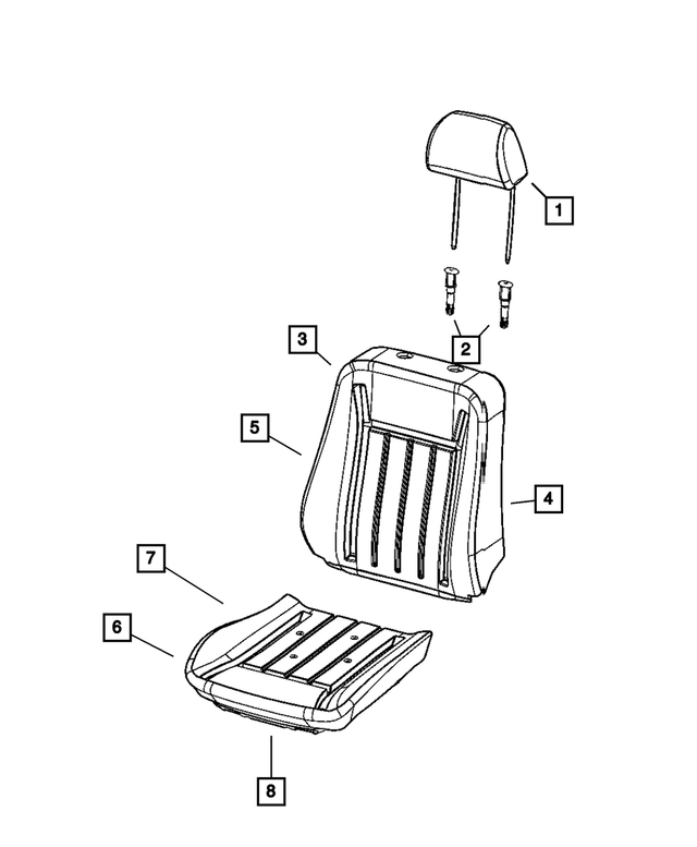 1ME471DVAA - Interior Trim: Front Headrest for Mopar Image image