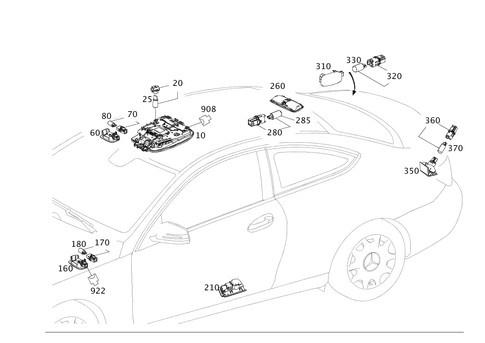 Interior Lamps for 2014 Mercedes-Benz C350 #0