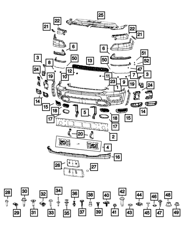 68275355AC - Frame, Bumper and Fascia: Headlamp Bracket, Left for Mopar Image image