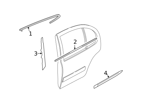 Exterior Trim - Rear Door for 2003 INFINITI I35 #0