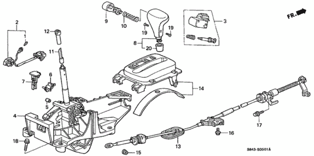 Select Lever (2) for 2001 Honda Accord #0