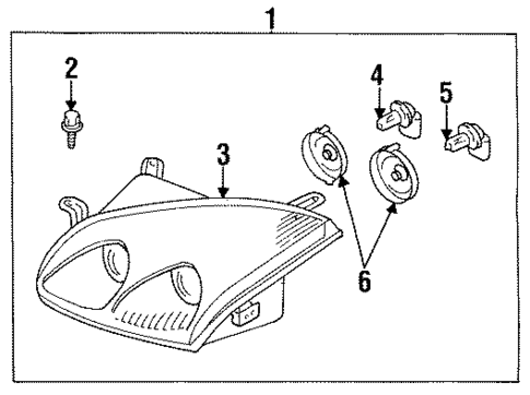 Headlamp Components for 1994 Dodge Stealth #0