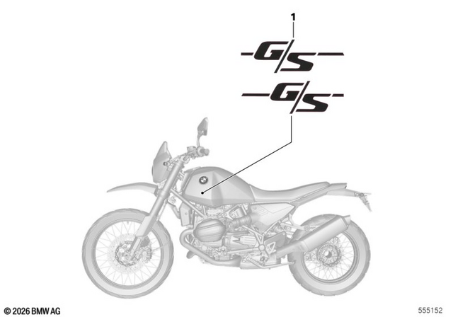 51145BA0AC6 - : Decor Fuel Tank Right for BMW-Motorrad Image
