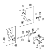 53004227 - Transfer Case Model 242 [DHC, DHP]: Transfer Case Lever for Mopar Image