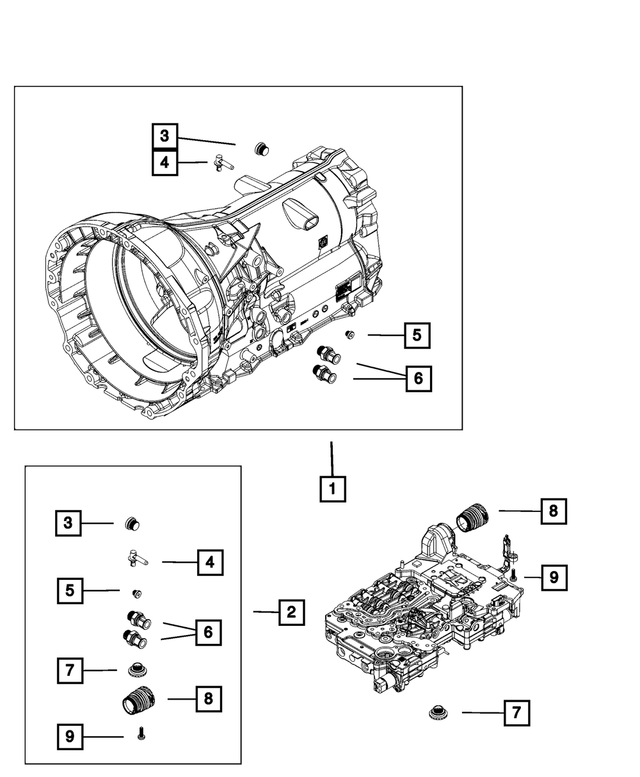 68241047AC - 850RE; 8-Speed; Automatic Transmission: Transmission Plug Kit for Mopar Image