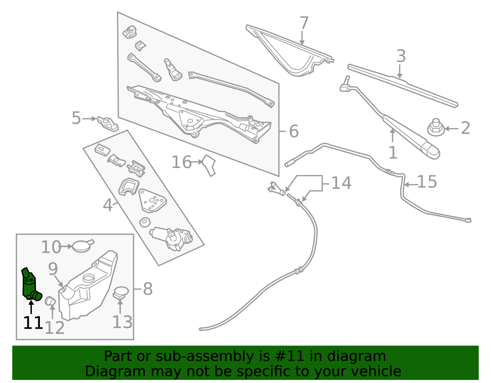 8C3Z-17664-A - Washer Pump 2004-2025 Ford | Ford Parts Direct