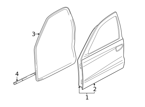 Door & Components for 2000 Dodge Durango #1