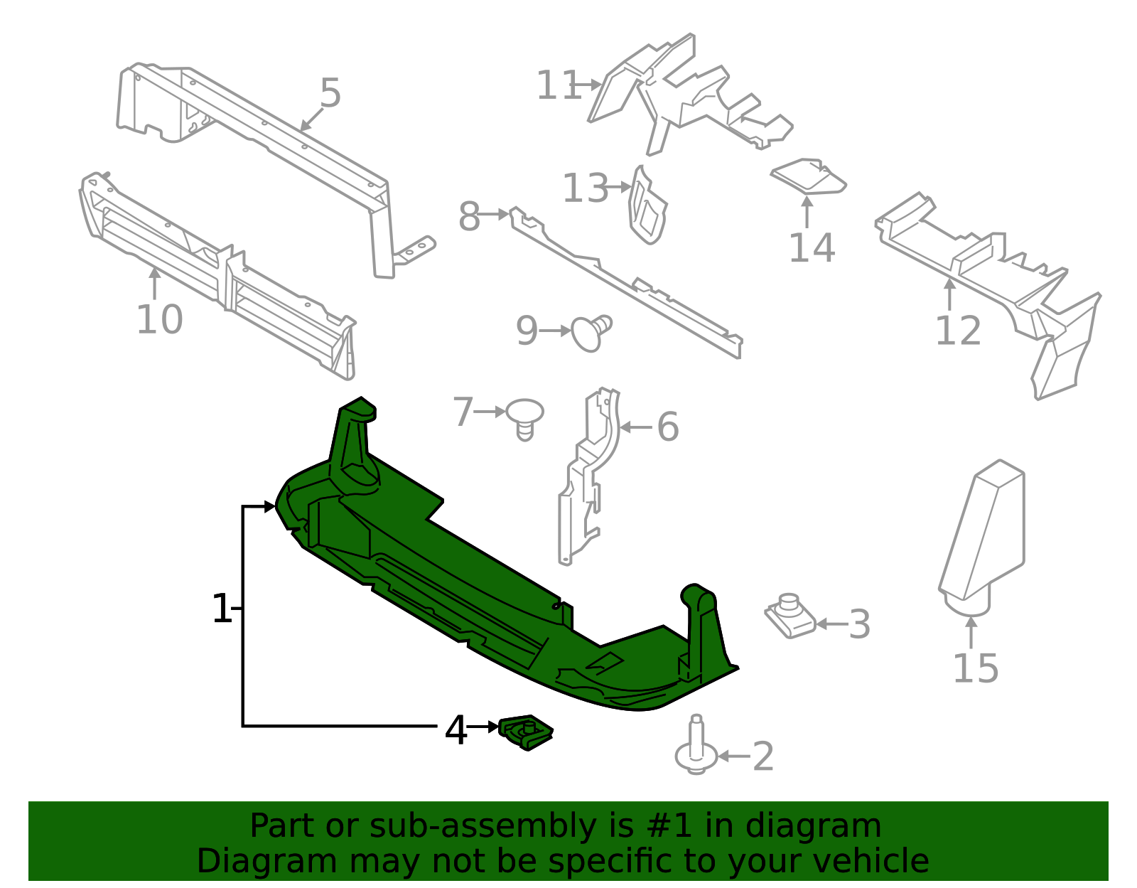LK4Z-17626-B - Radiator Support Air Deflector Ford Parts Direct