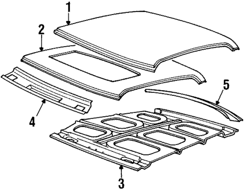 Roof & Components for 1995 Cadillac Seville #0