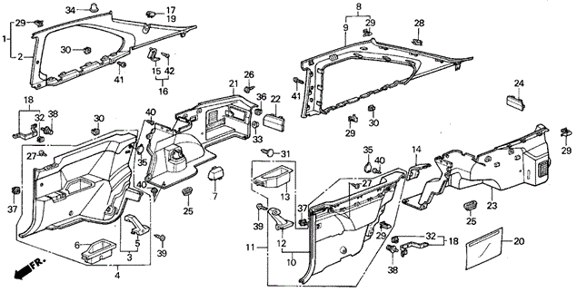 Side Lining 3DR for 1988 Acura Integra #0