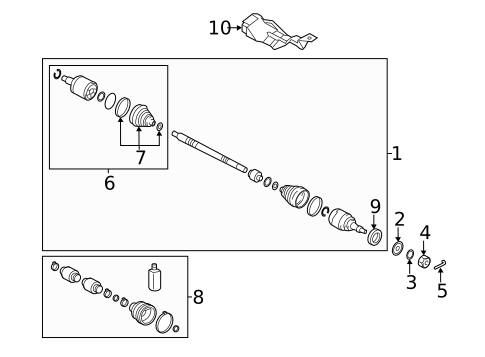 Drive Axles for 2011 Hyundai Sonata #1