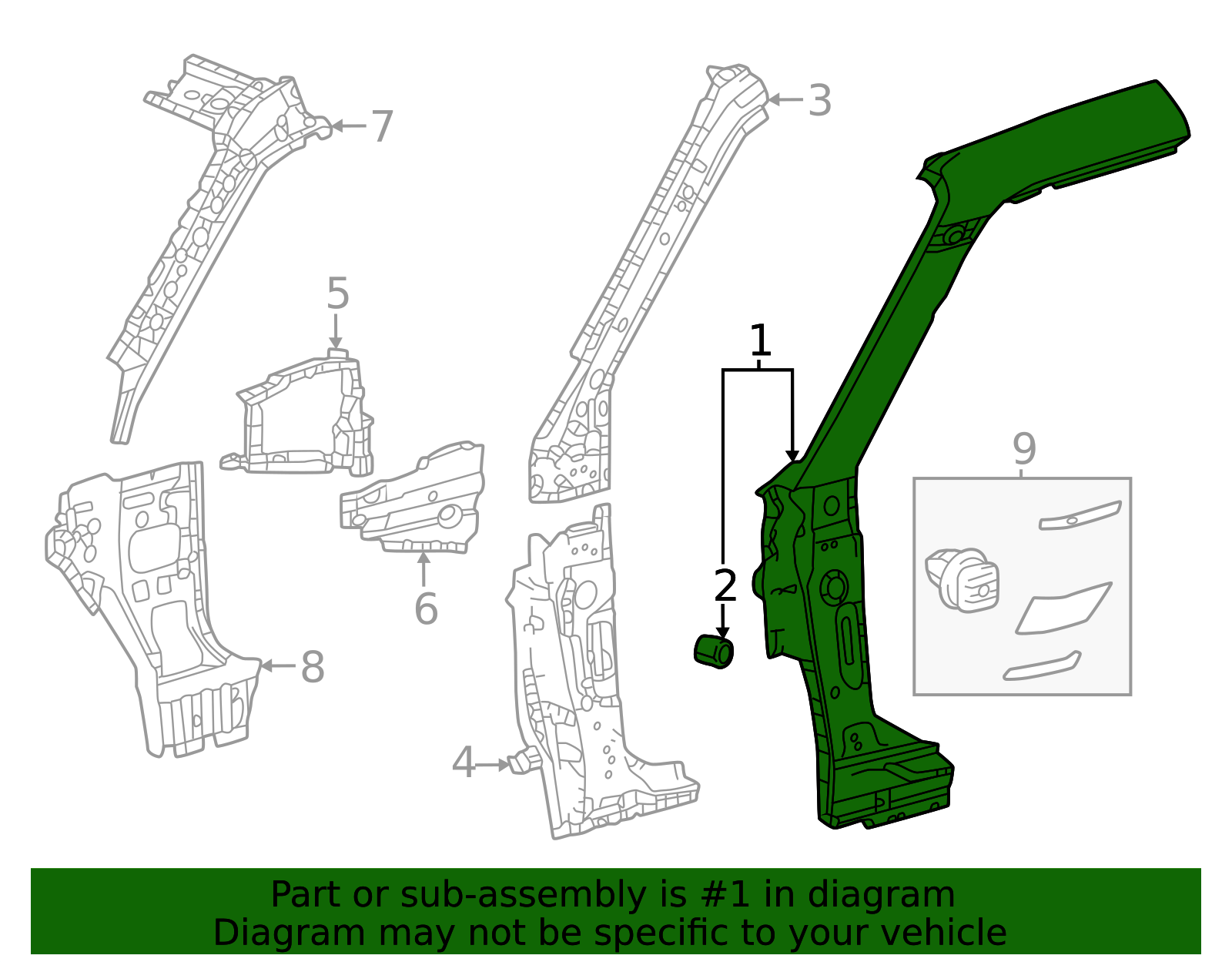 61013-60070 - High-Quality Outer Hinge Pillar for 2024-2025 Toyota Land ...