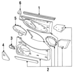 F6ZZ6323943CAC - Body: Door Trim Panel for Ford Image