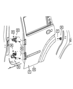 55360899AG - Doors, Door Mirrors and Related Parts: Rear Door, Left for Mopar Image
