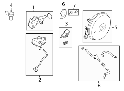 Master Cylinder - Components On Dash Panel for 2011 Ford Focus #0
