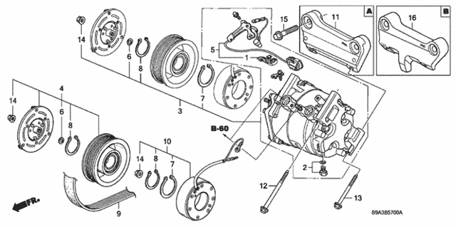 A/C Compressor for 2003 Honda CR-V #0