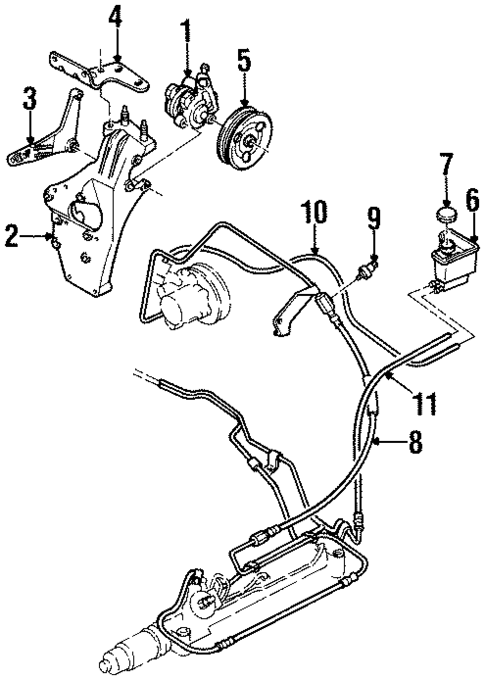 Pump & Hoses for 1997 Ford Contour #0