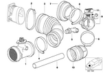 13621736224 - Fuel Preparation System: Hot-Film Air Mass Meter for BMW Image