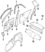 7621170C005EE - : Lower Quarter Trim for Suzuki Image
