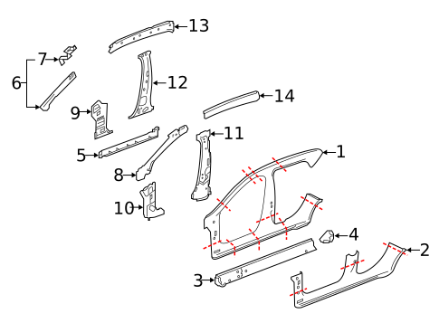 Hinge Pillar for 2019 INFINITI QX30 #0